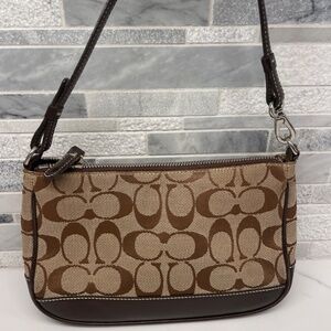 Coach Vintage Y2K Brown Demi Monogram Bag/ Baguette 6094
